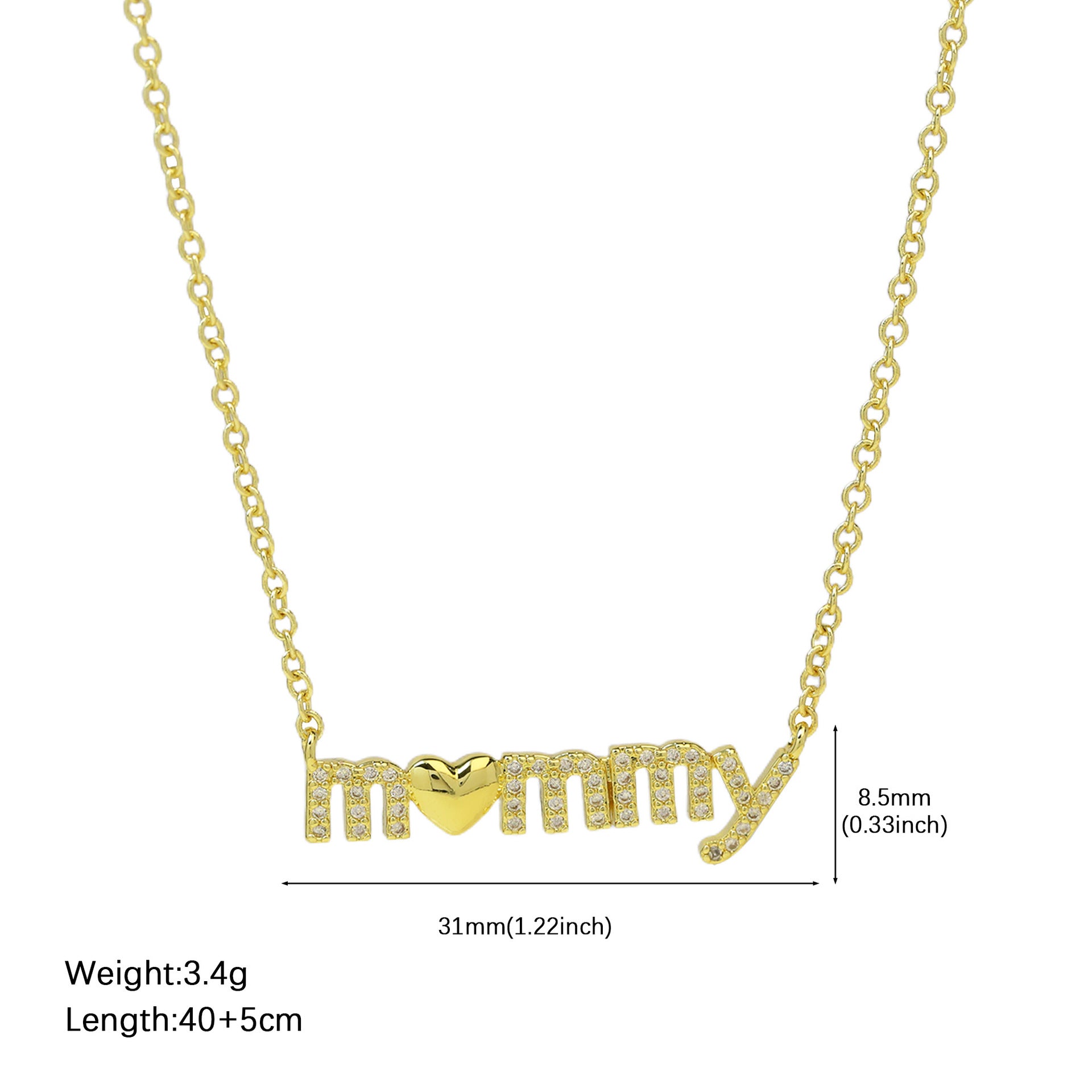 Adhya Sentimental Charm Necklace - Believe Pendant [DUSRG0T6]