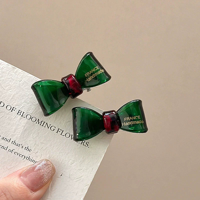 Vanna Dainty Star Bow Clip - Green