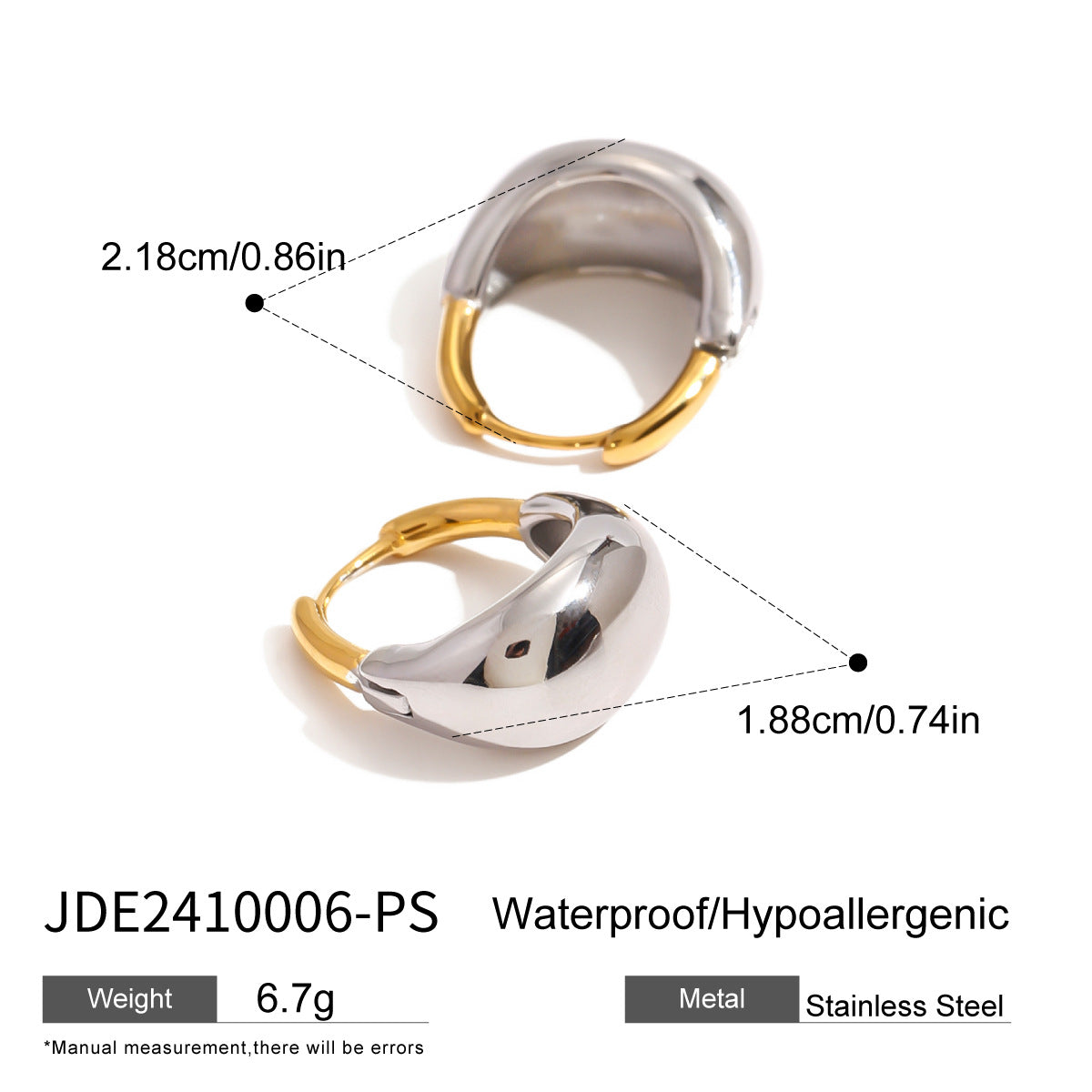 Danni Modern Geometric Hoops - JDE2410006-PS [G3T3SGBN]