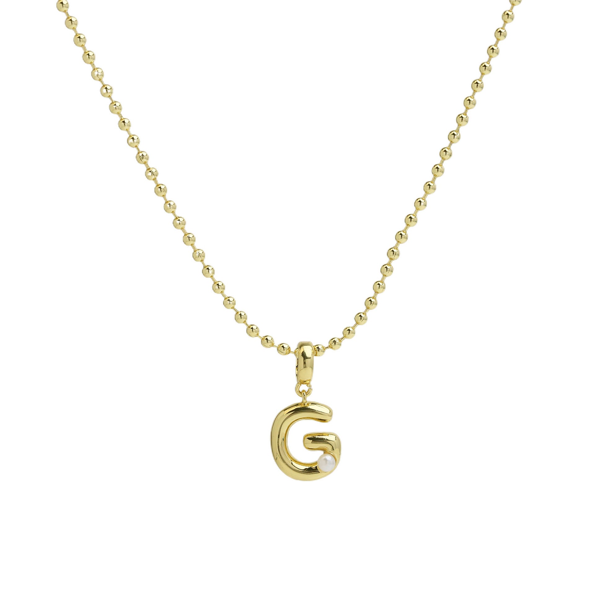 Savvy Bubble Initial Necklace - Letter G [EOAAL7L5]