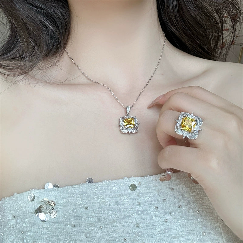 Bethanie Yellow Zircon Ensemble - Ring [1ZK0VCDG]