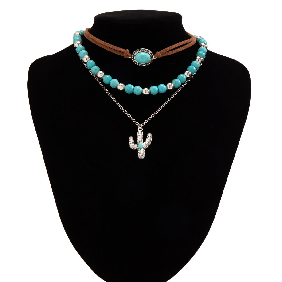 Tova Layered Cactus Necklace Set - Style 1 [PJK5IJW6]