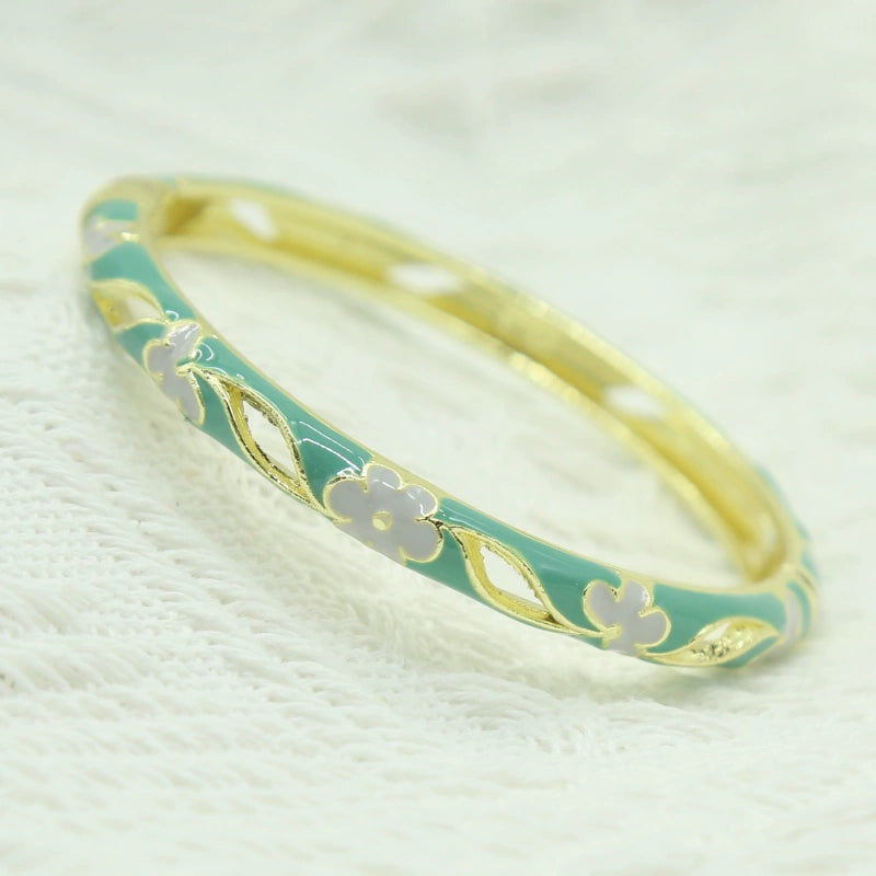 Camiya Cloisonné Bloom Bracelet - Peacock Blue [591YXTNJ]