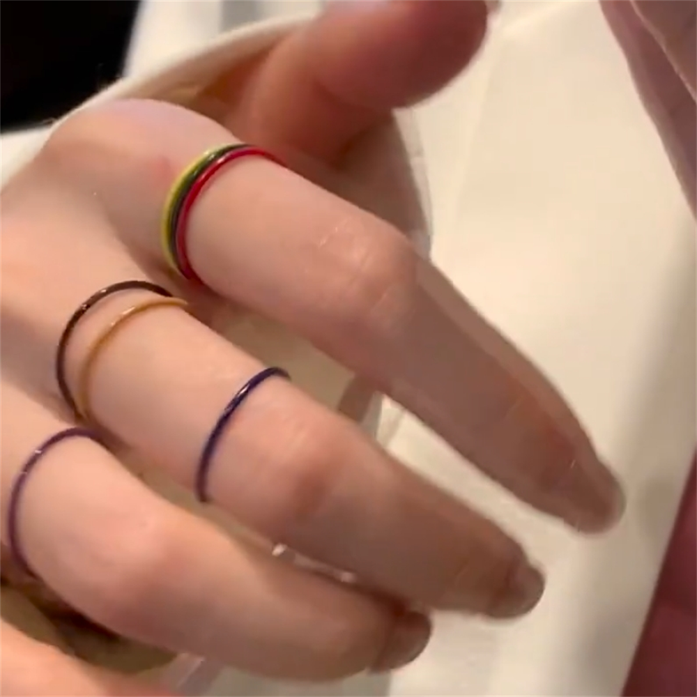 Vivienne Candy Ring Stack - Colorful Set