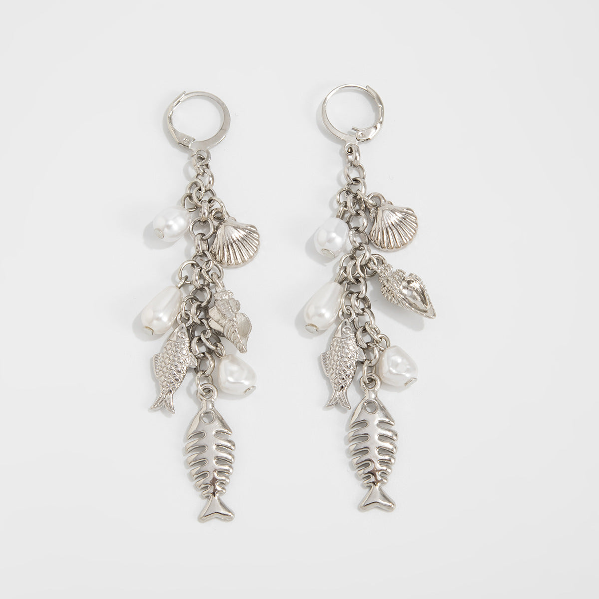 Danielle Ocean Pearl Dangle Earrings - Style 3646 Silver [JSLQAQXI]
