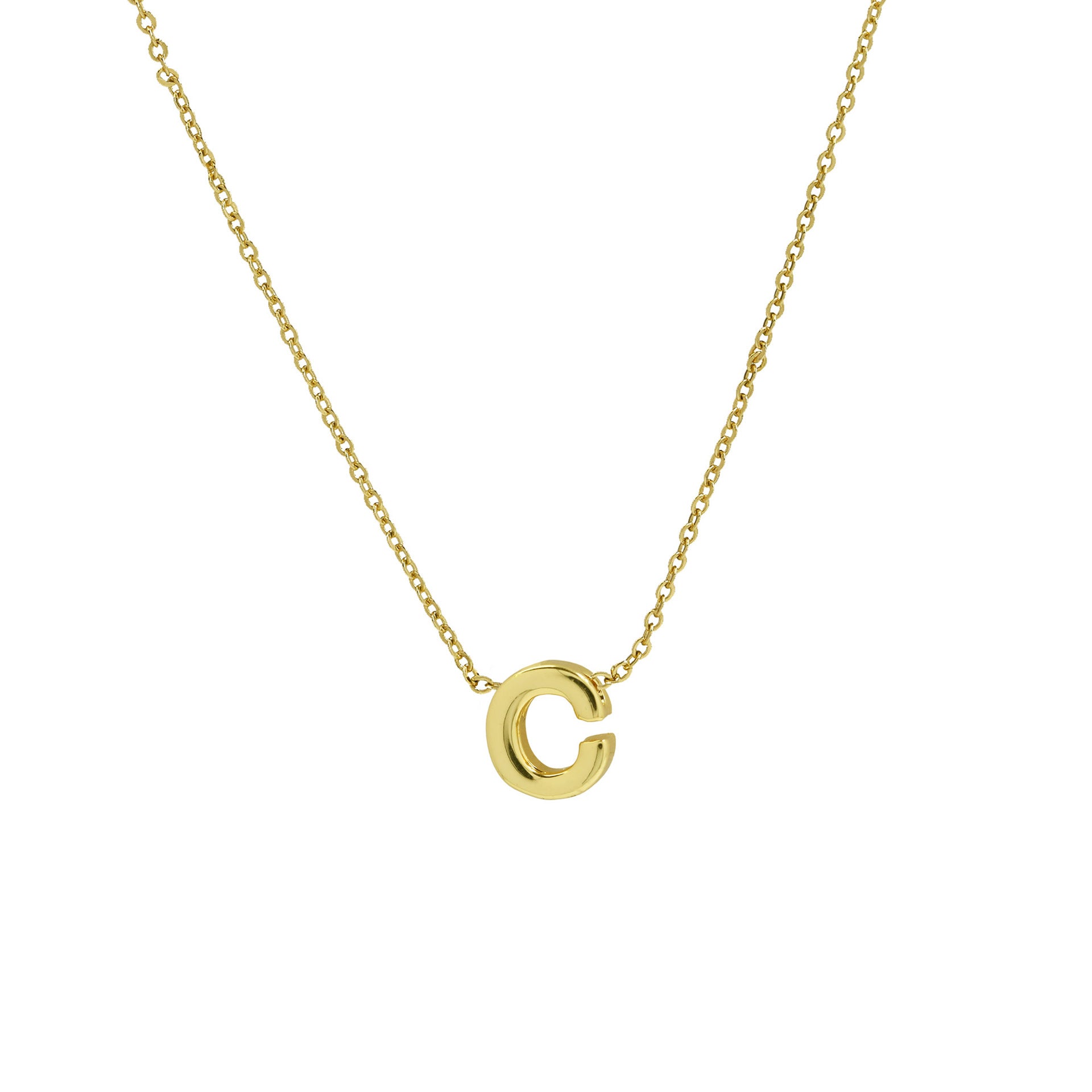 Agnes Initial Pendant Necklace - C [HHHGUIWG]