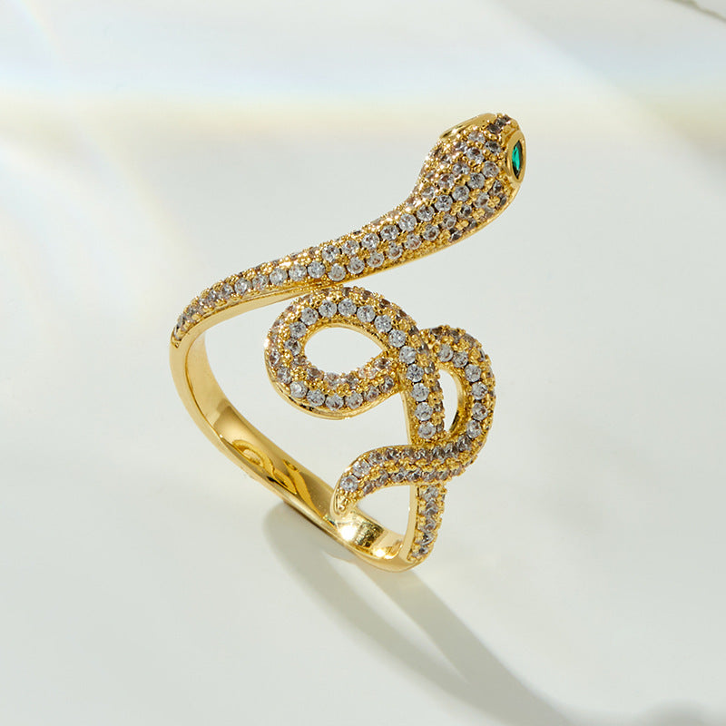 Liviana Snake Zirconia Open Ring - R05988M000 [Z6N297V4]