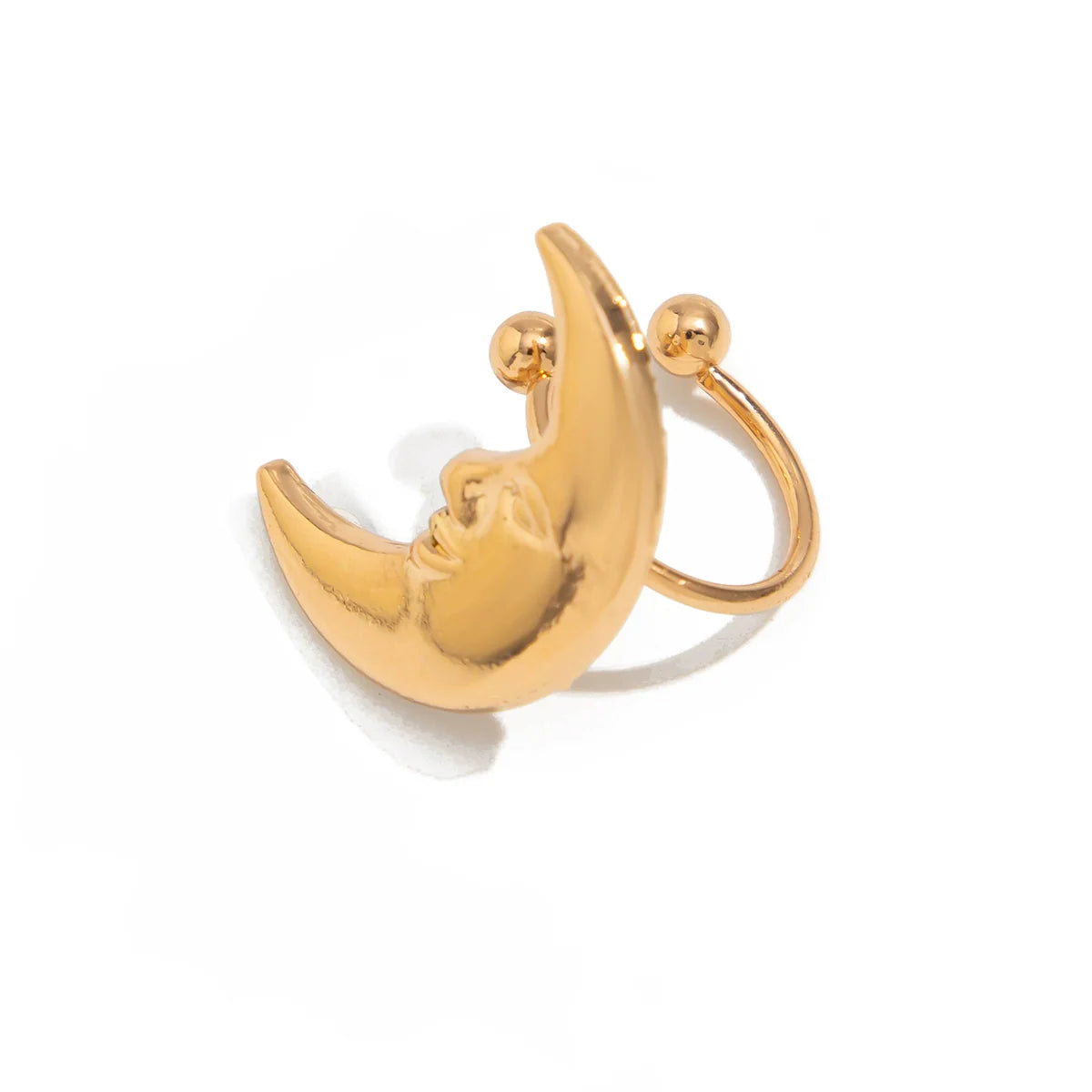 Aaleyah Retro Celestial Ear Cuff - Crescent Gold