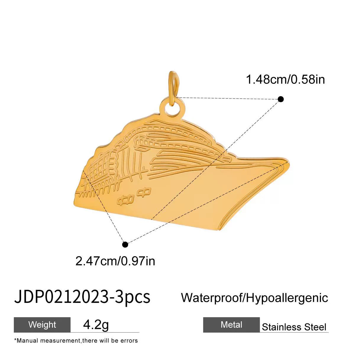 Kaylea Titanium Charm Pendants - JDP0212023-3pcs [9NGDUWQQ]