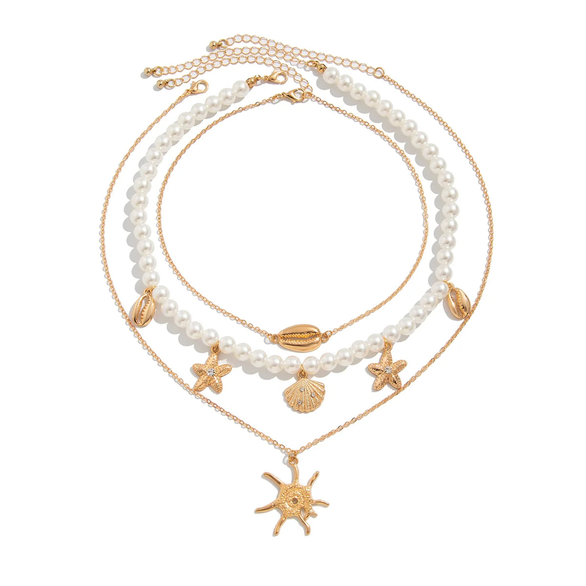 Althea Layered Ocean Necklace Set - 3-Piece Set New Style