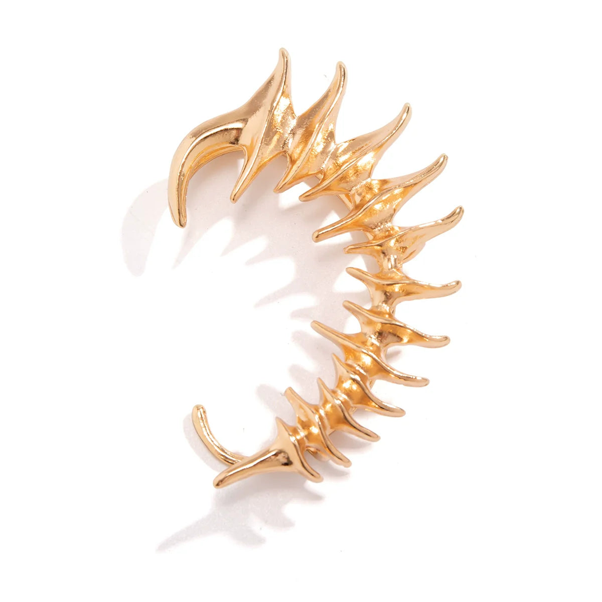Charleston Spine Ear Wrap - Gold (Left Ear)