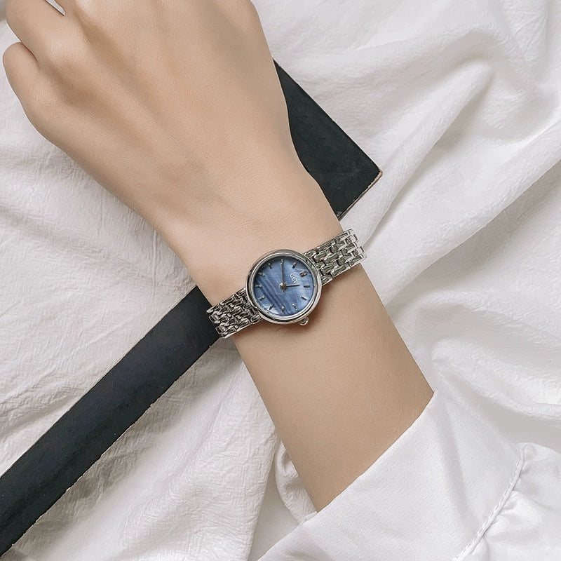 Myonna Elegant Steel Watch - Ocean Wave Blue