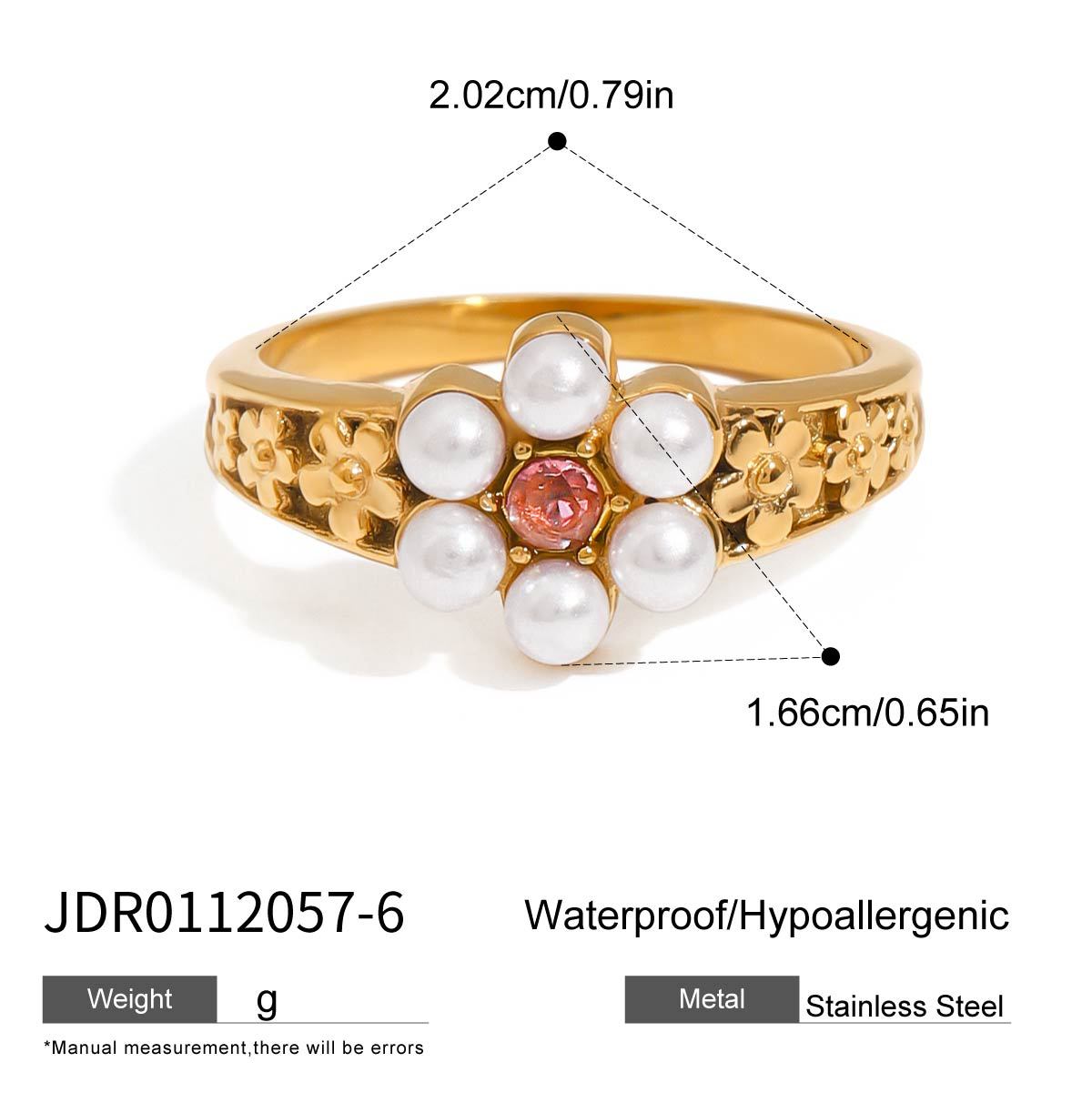 Anshika Pink Zircon Statement Ring - JDR0112057-6 [NUB2JCDP]