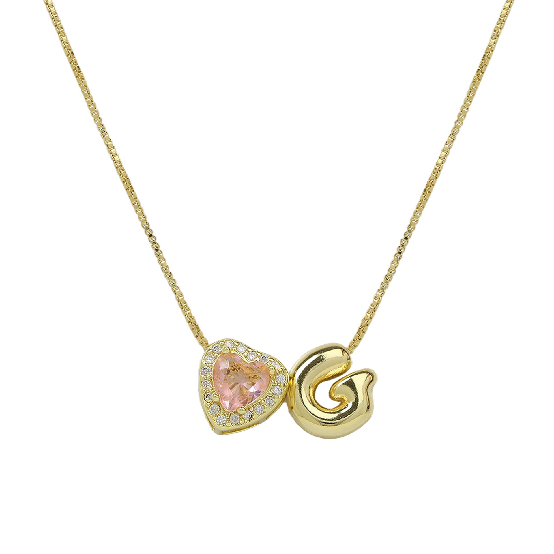 Rome Pearl Initial Necklace - G Letter [QFCUFGRL]