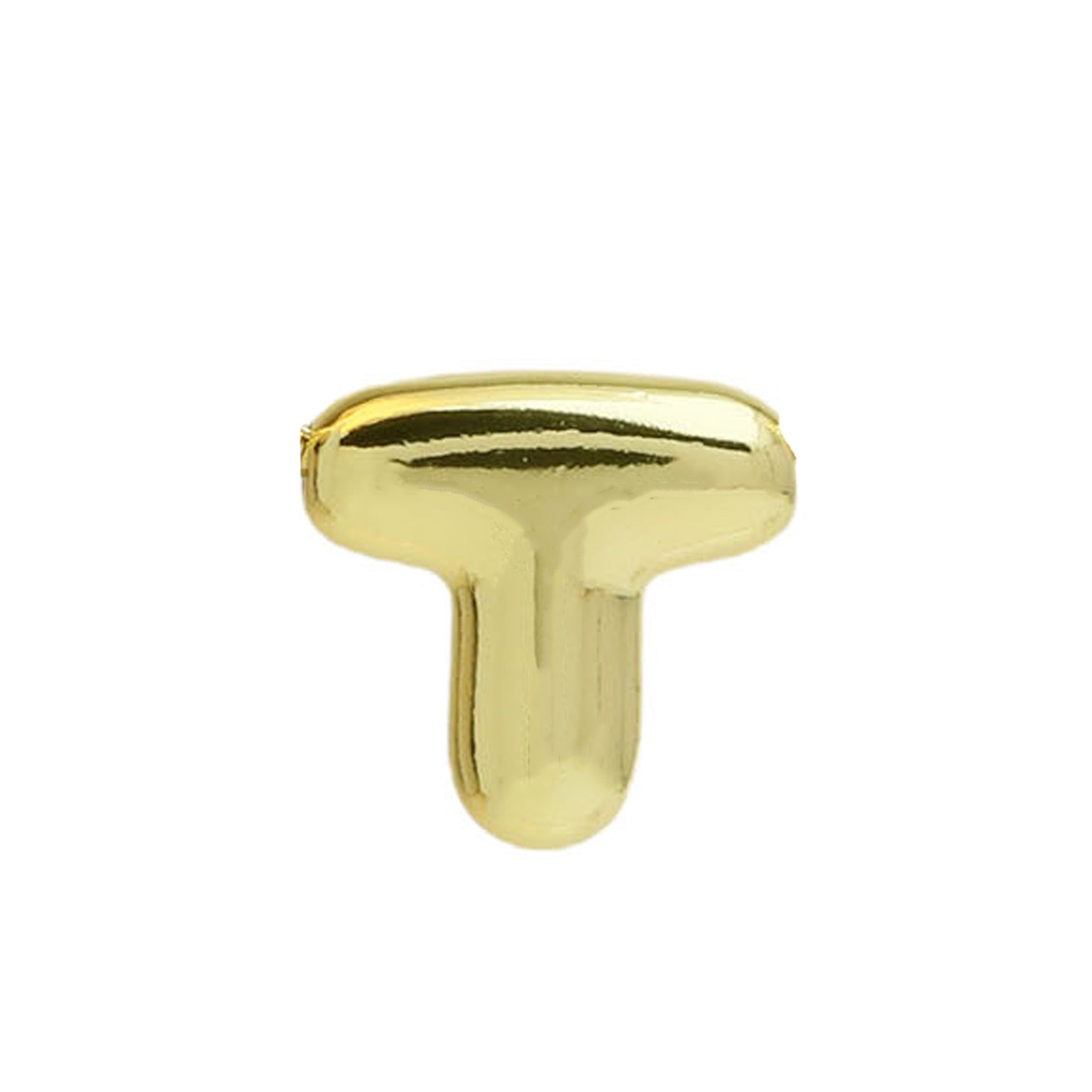 Vada Gold Bubble Letter Necklace - Gold T Pendant [QQ8J1M46]