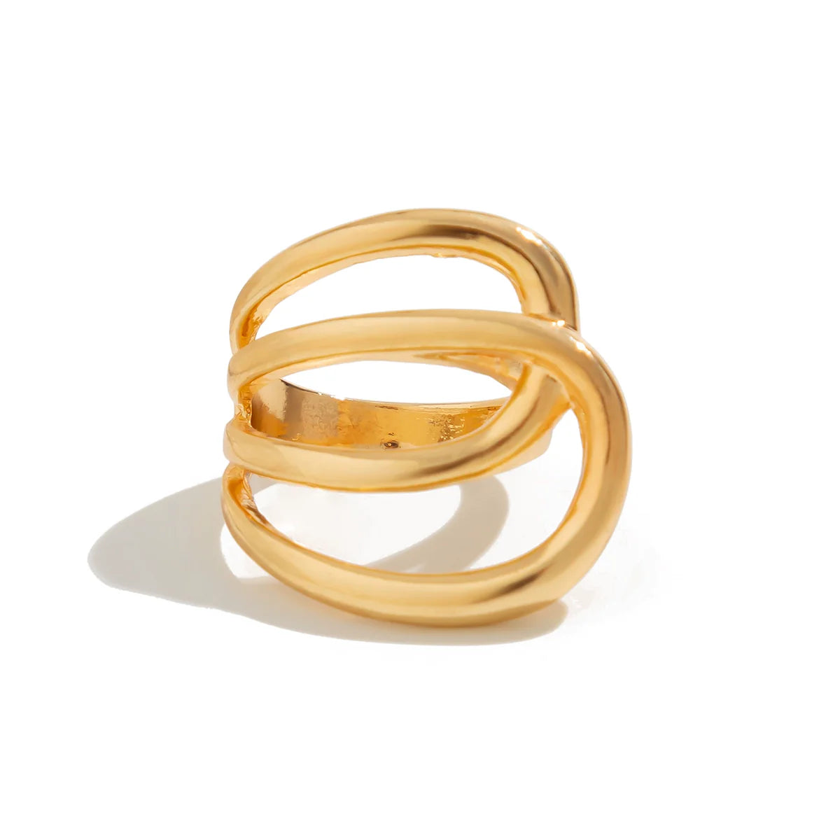 Aleah Geometric Statement Ring - Style One Light Gold