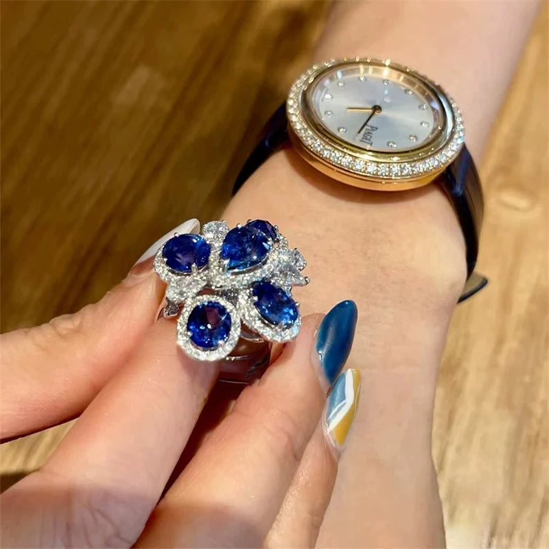 Myleigh Sapphire Bloom Ring - __
