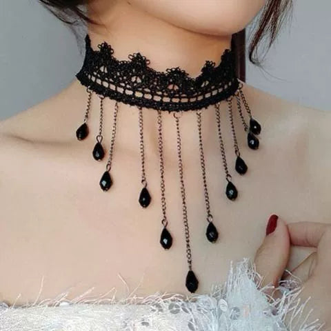 Amran Crystal Lace Choker - Style 8 [D972OKYT]