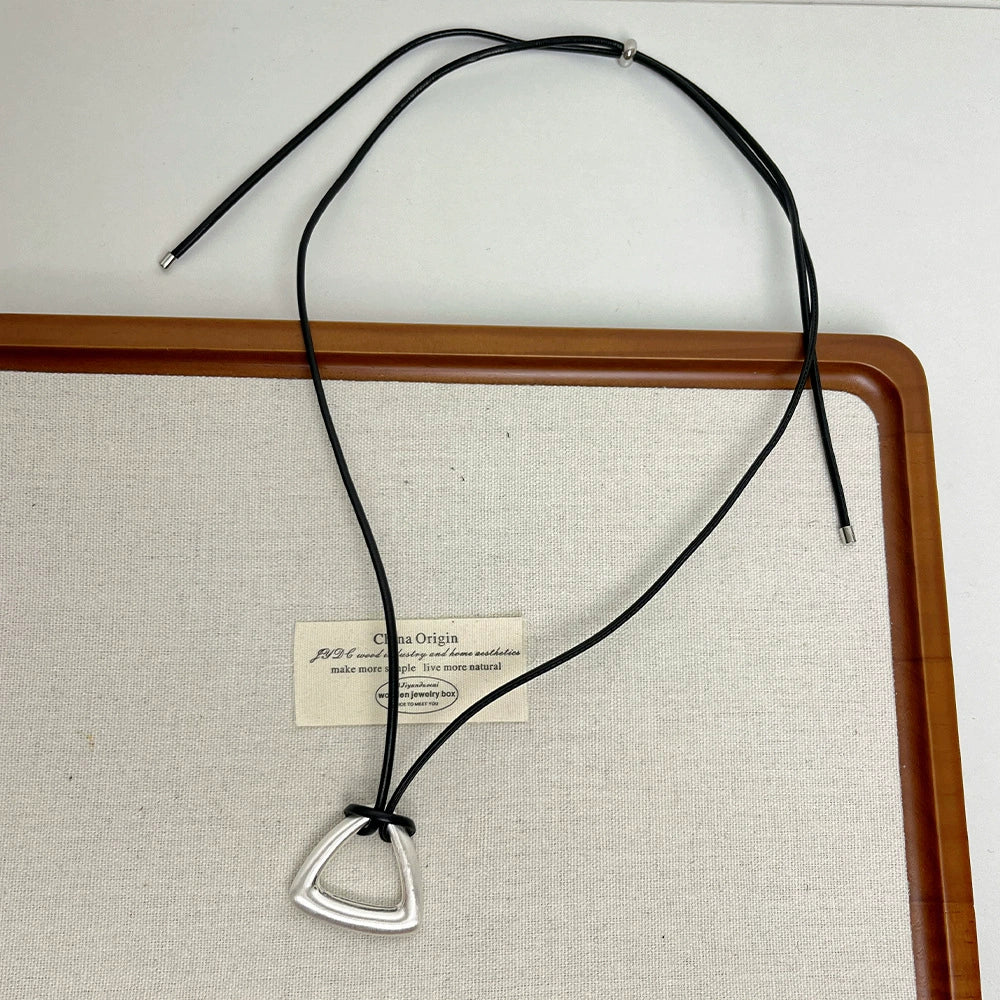 Kataleah Geometric Pendant Necklace - Triangle Pendant Necklace [QT9R7LXM]