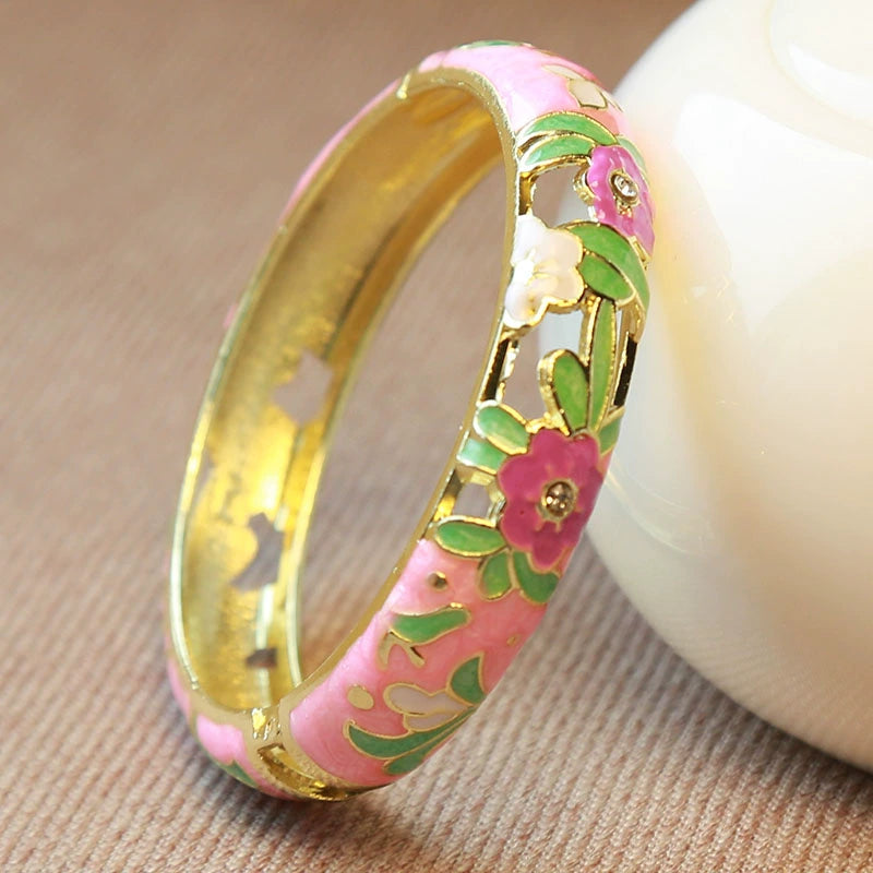 Sahasra Han Cloisonné Bracelet - Pink [KS2WN4J5]