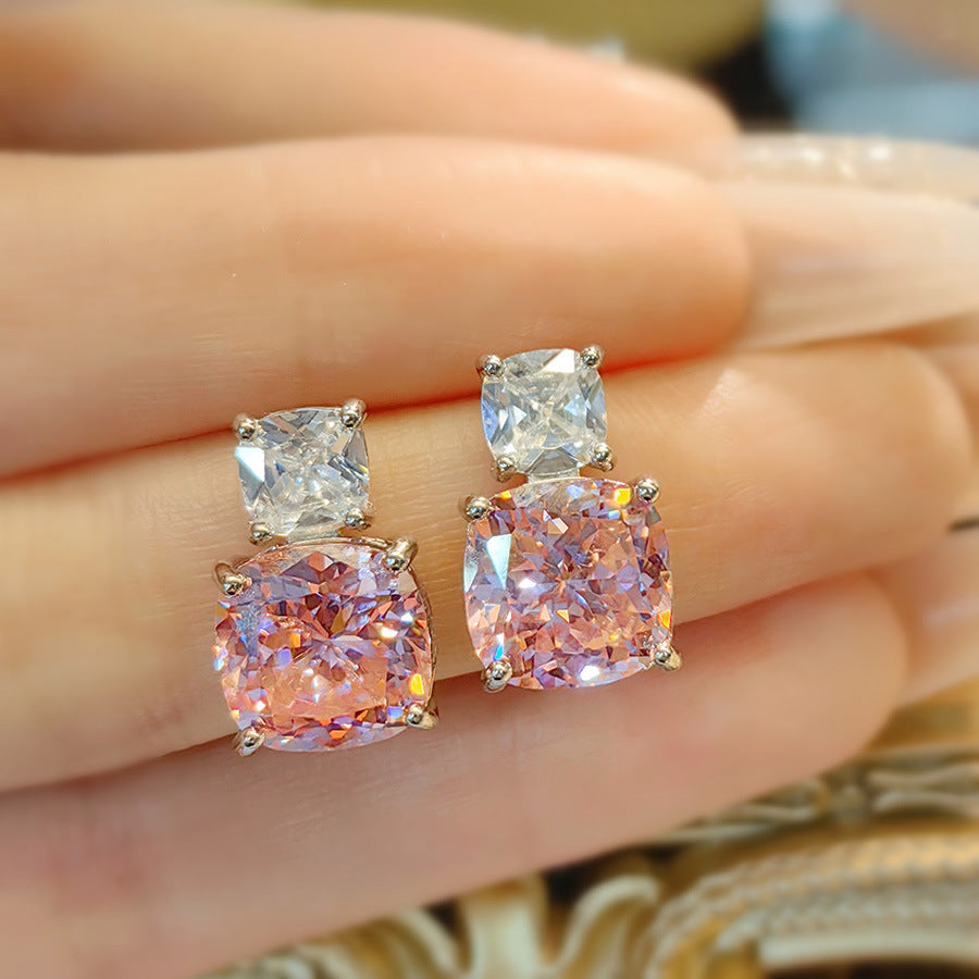 Kamari Luxe Diamond Ensemble - Pink Diamond Stud Earrings (Pair Price) [WGYEEXL2]