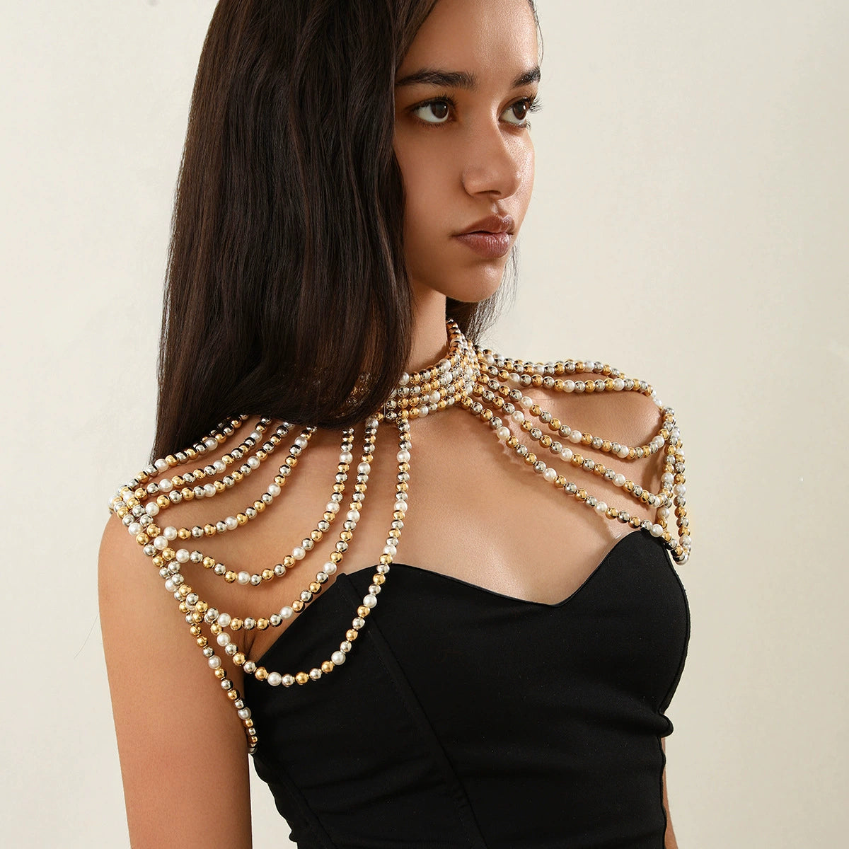 Aurianna Pearl Tassel Shoulder Chain - Style 04: Multi-Color [74LJ1ZHB]