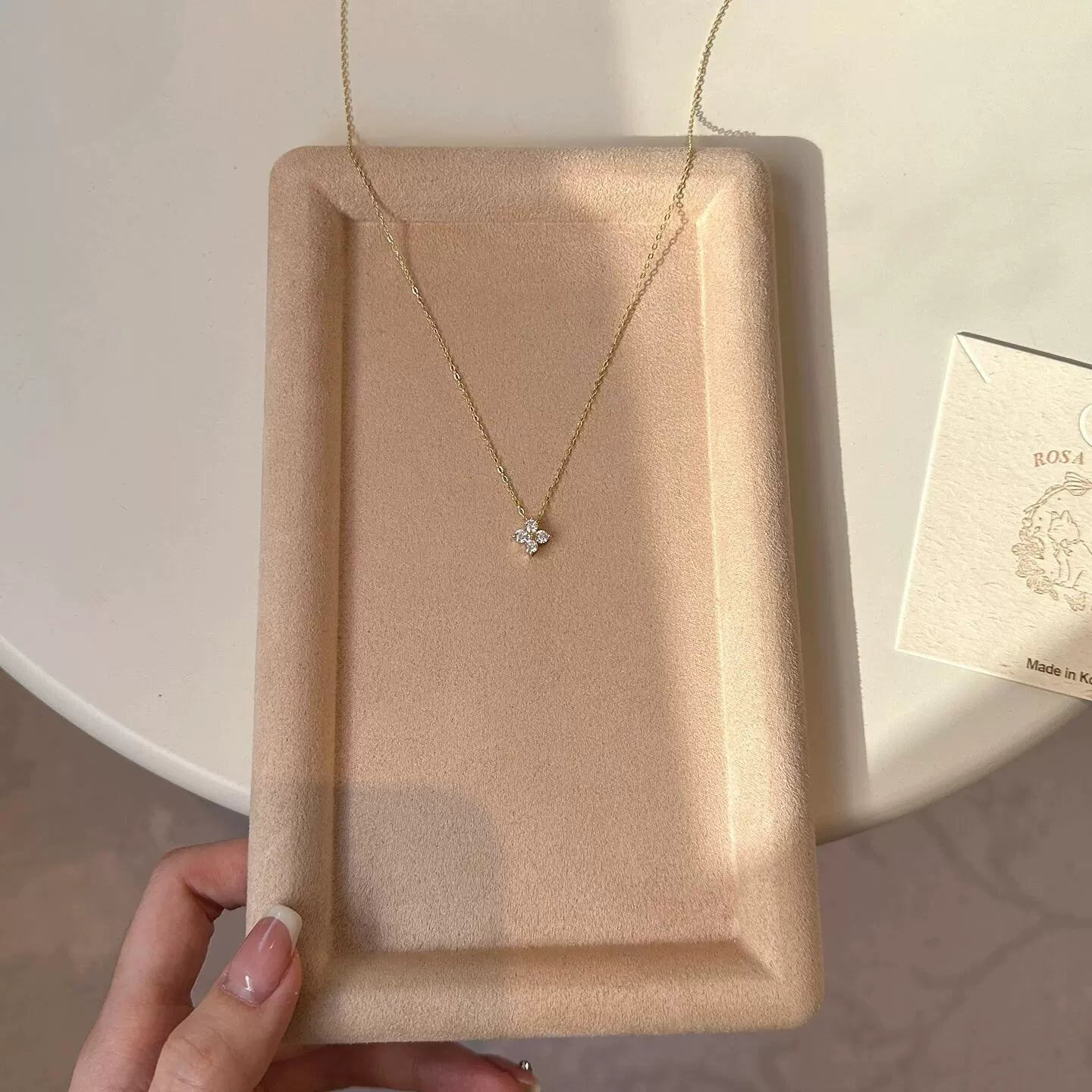 Jazzlyn Celestial Clover Necklace - Gold Plated