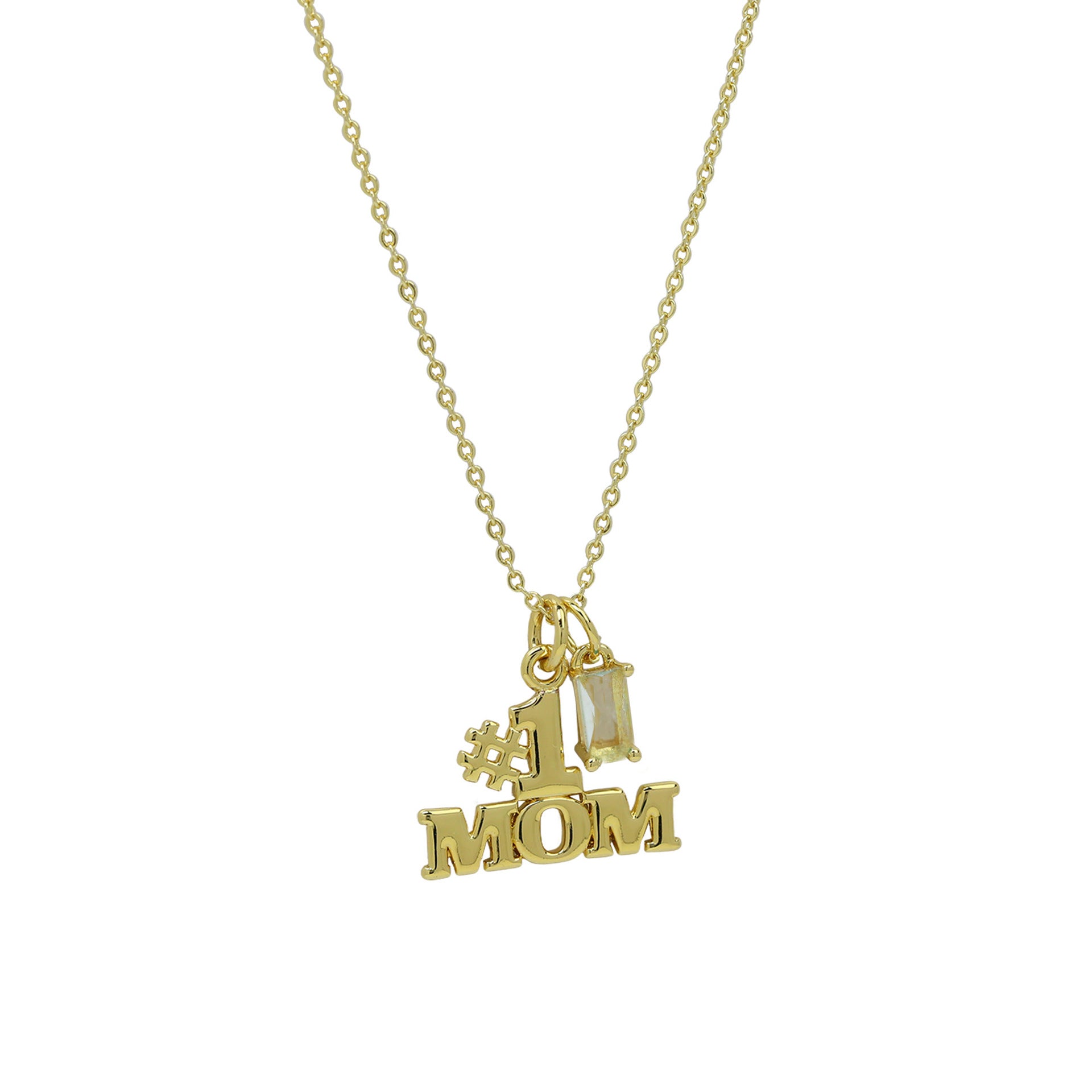 Serah Mom Birthstone Necklace - March Birthstone [9W2YOKPT]