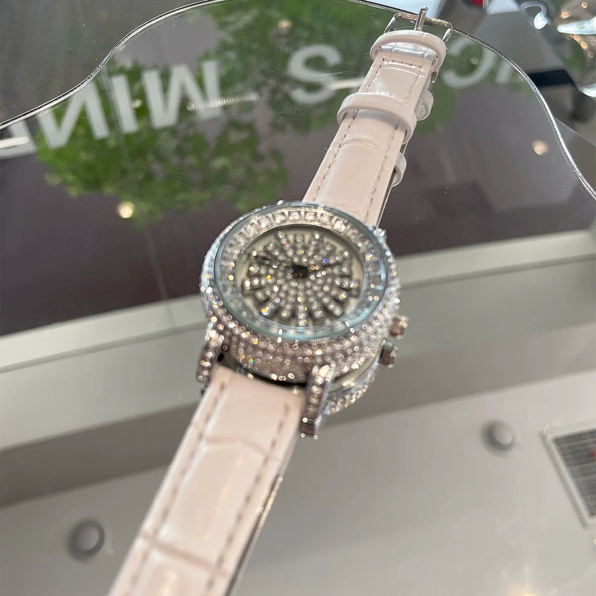 Jeanelle Crystal Elegance Watch - White