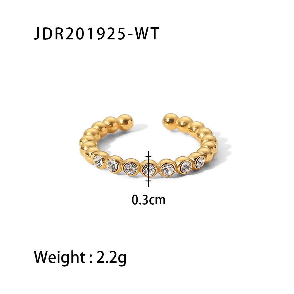 Jayanna Snake Statement Ring - JDR201925-WT [JMLXOIUK]