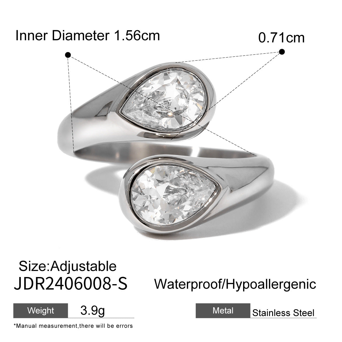 Annika Geometric Zircon Ring - JDR2406008-S [DCM862TV]