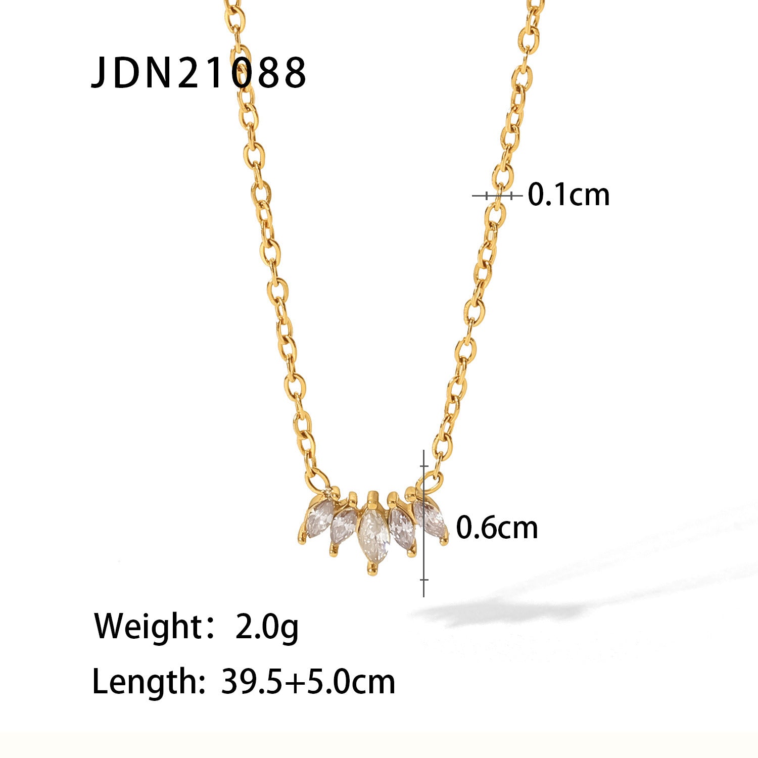 Izabela Enamel Heart Pearl Necklace - Product Variant JDN21088 [JN407X0Q]