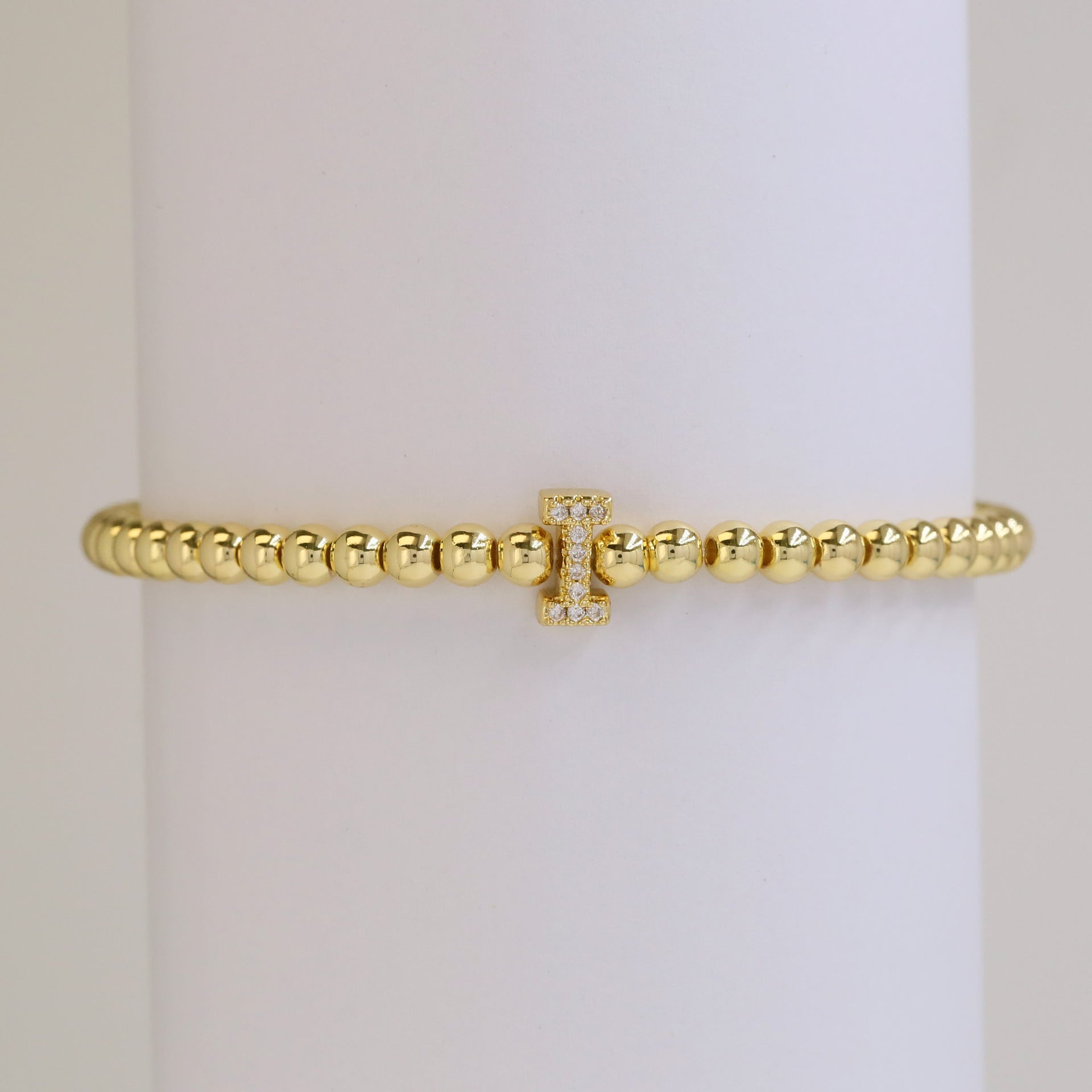 Mikah Micro-Inlay Initial Bracelet - I [64SFJ1SB]