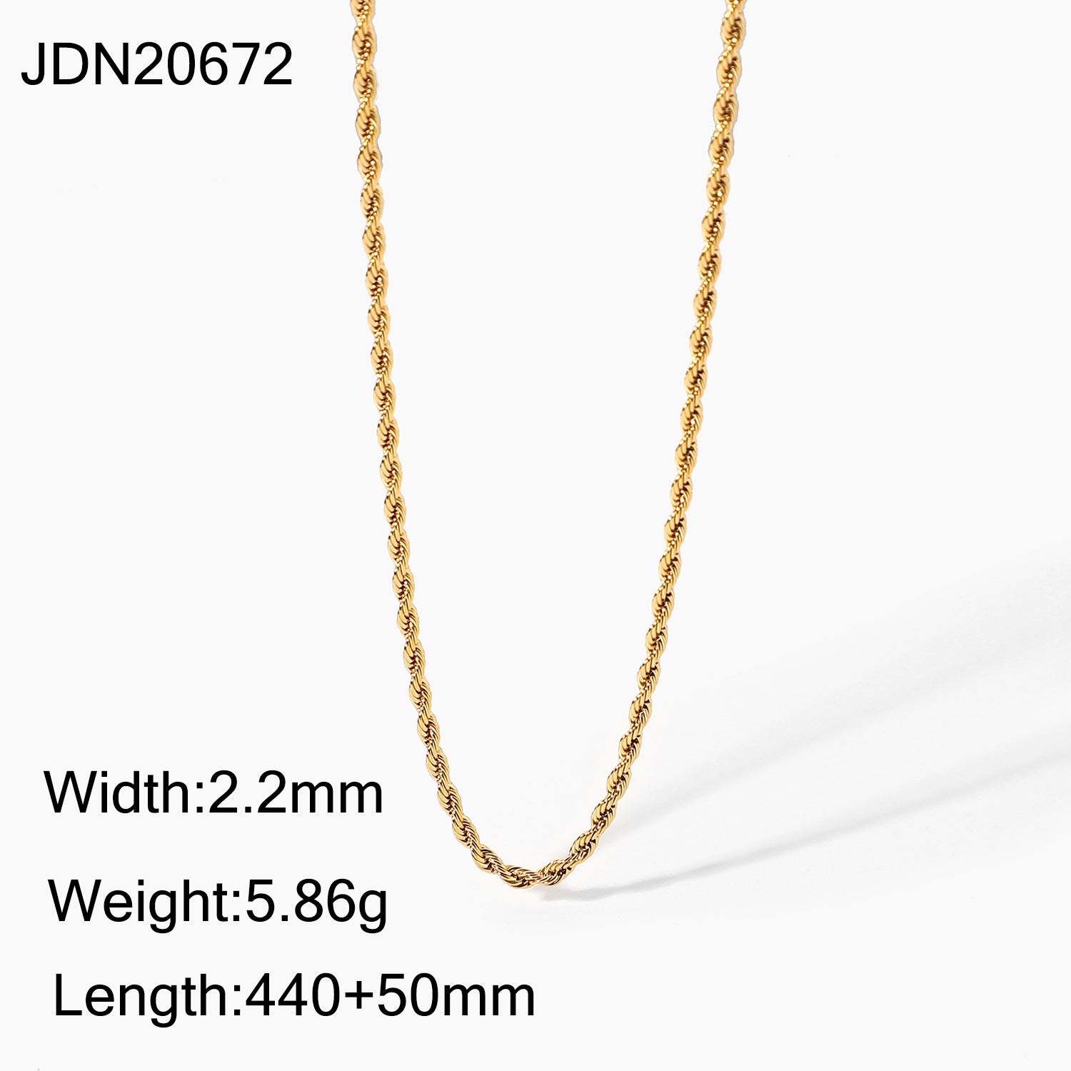 Miryam Gold Geometric Chain Necklace - JDN20672 [2X2ETSO4]