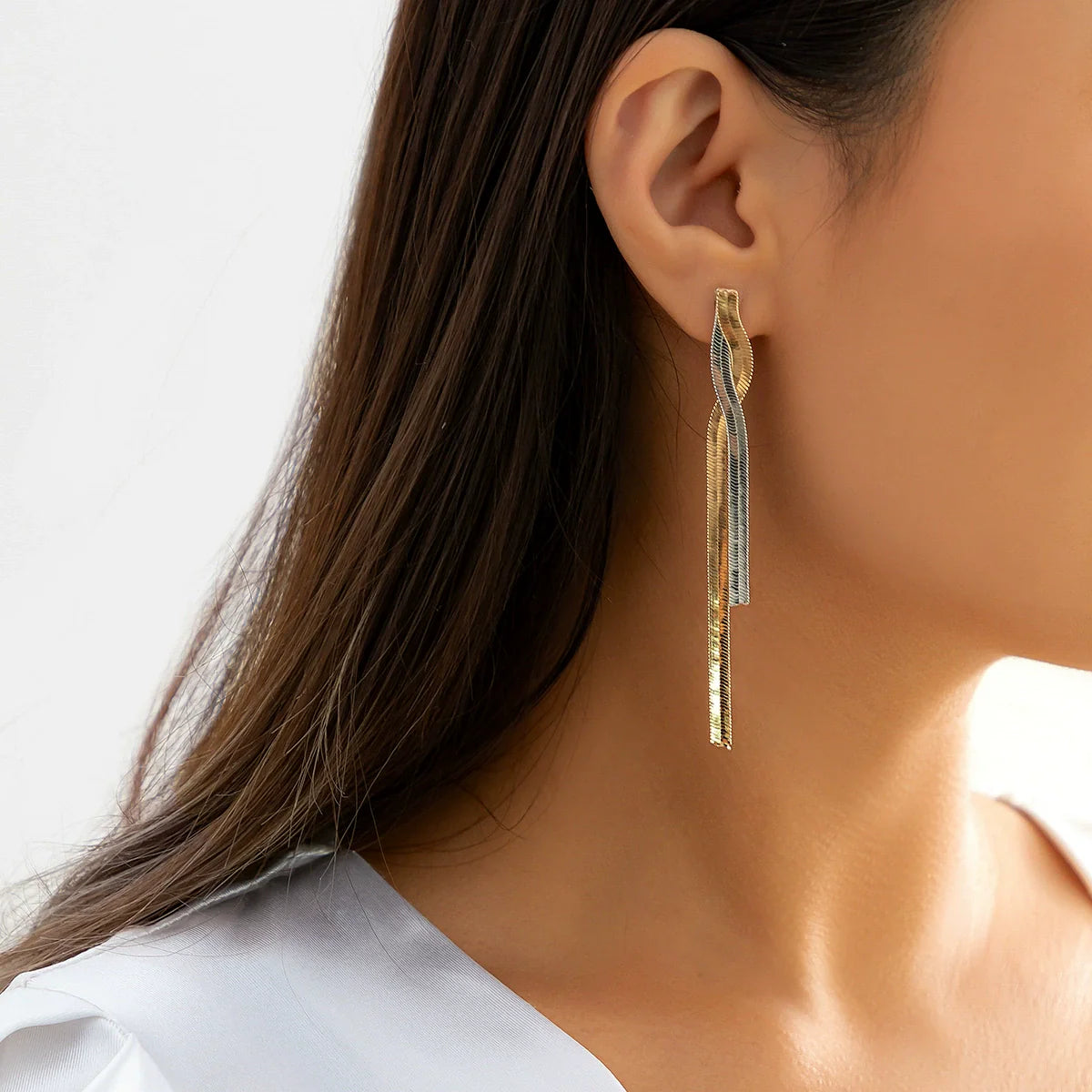 Miracle Sleek Snake Chain Necklace - Earrings - Mixed Color (Style 2841)