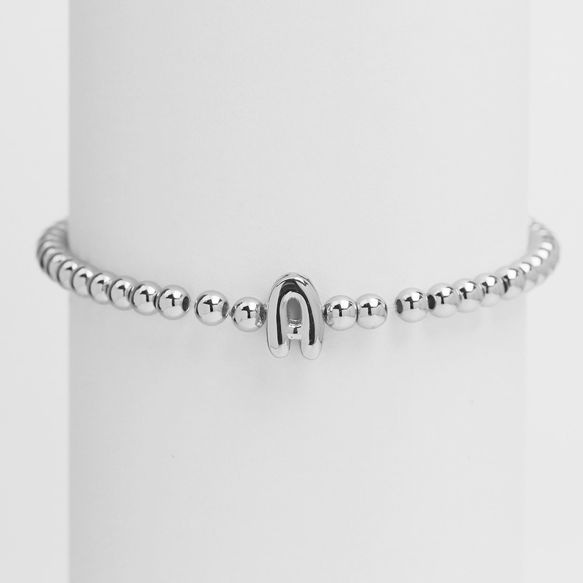 Jorie Polished Letter Bracelet - Silver A [7M1X9VF1]