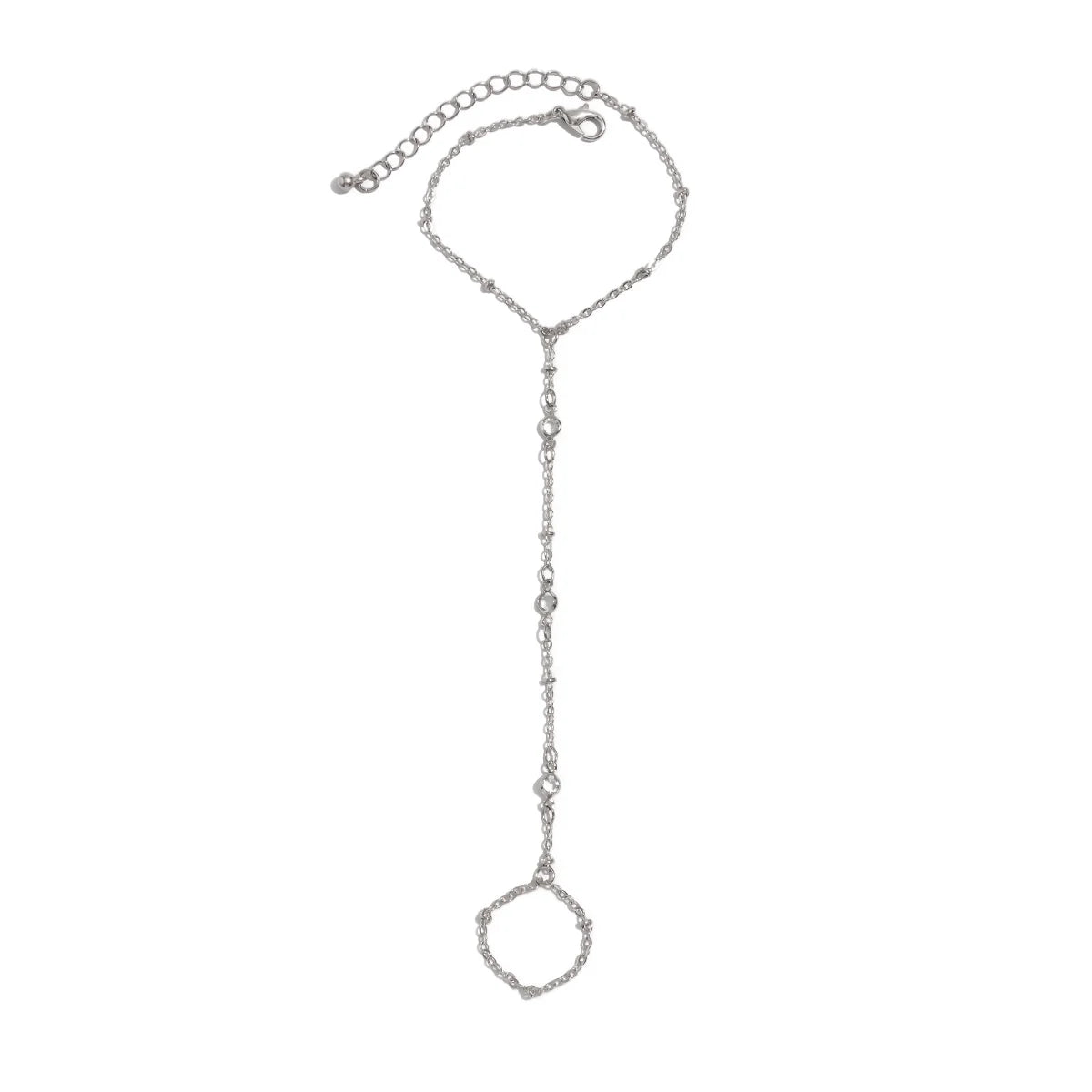 Yuna Pearl Tassel Hand Chain - Style 2 Silver
