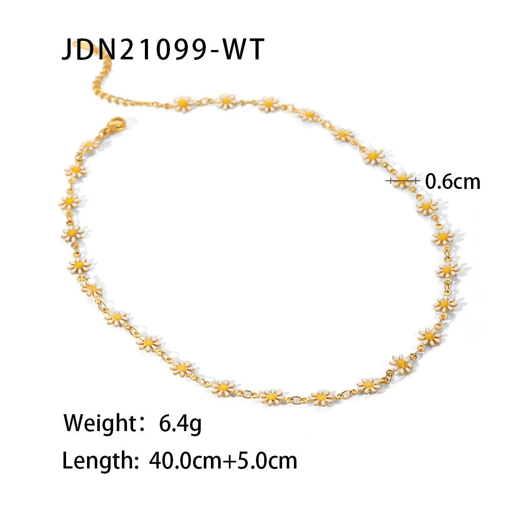 Courtney Layered Titanium Necklace - JDN21099-WT [C09090EZ]