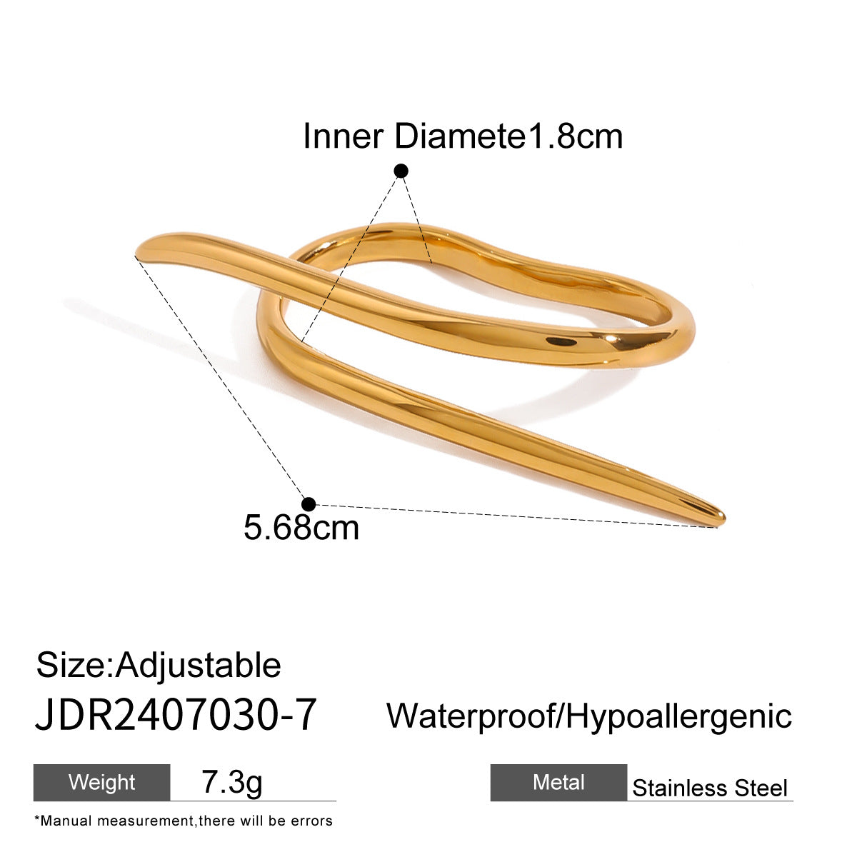 Sofi Modern Asymmetrical Ring - JDR2407030-7 [47MJ4XTM]