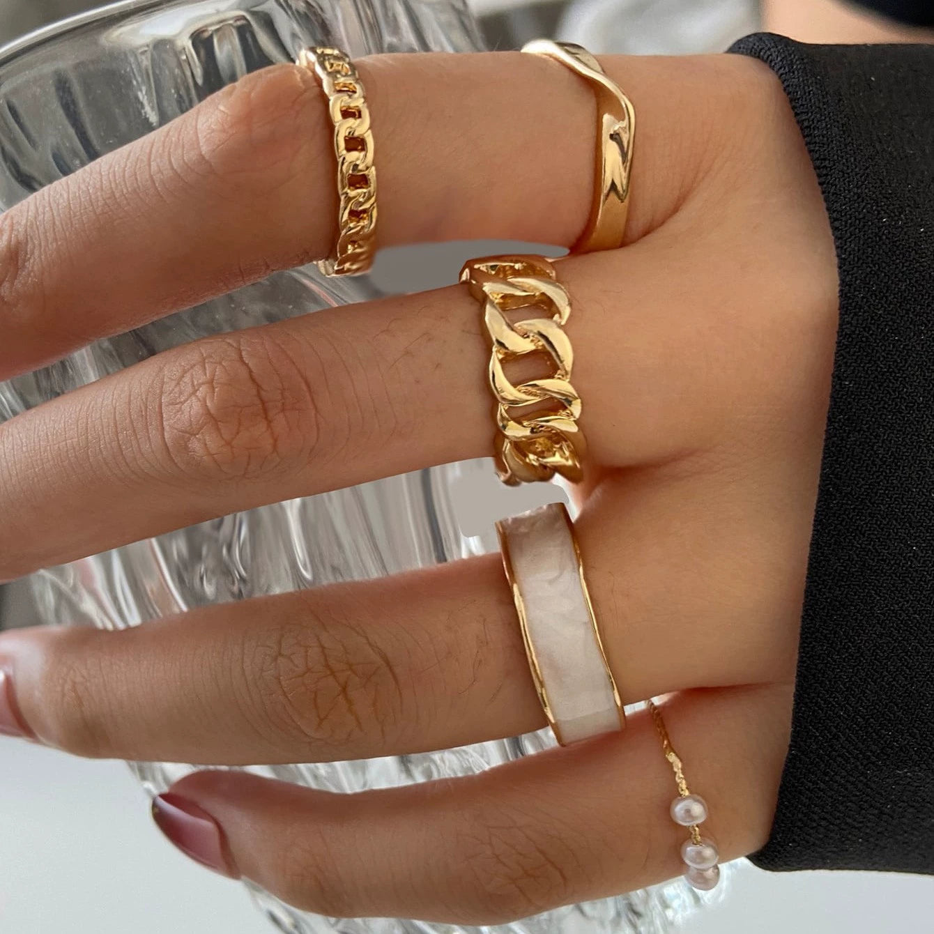 Kailea Stackable Joint Ring Set - Style 6 [42MLD2XH]