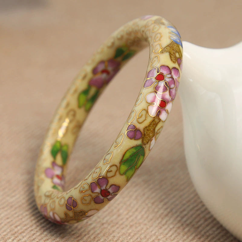 Issabella Cloisonné Bloom Bracelet - Mud Gold Cloisonné [X0Y6V3XP]