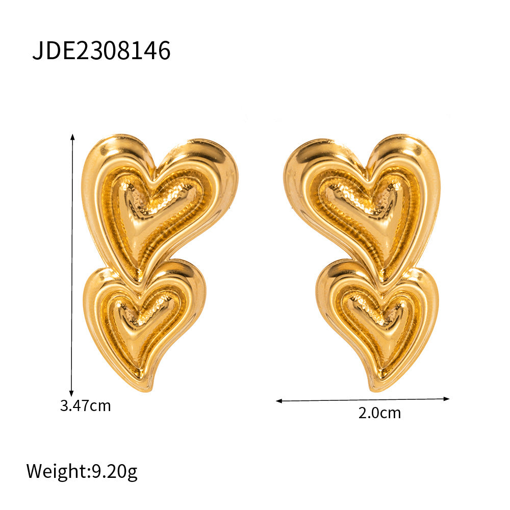 Loreal Delicate Bow Heart Earrings - JDE2308146 [COUZDSW5]