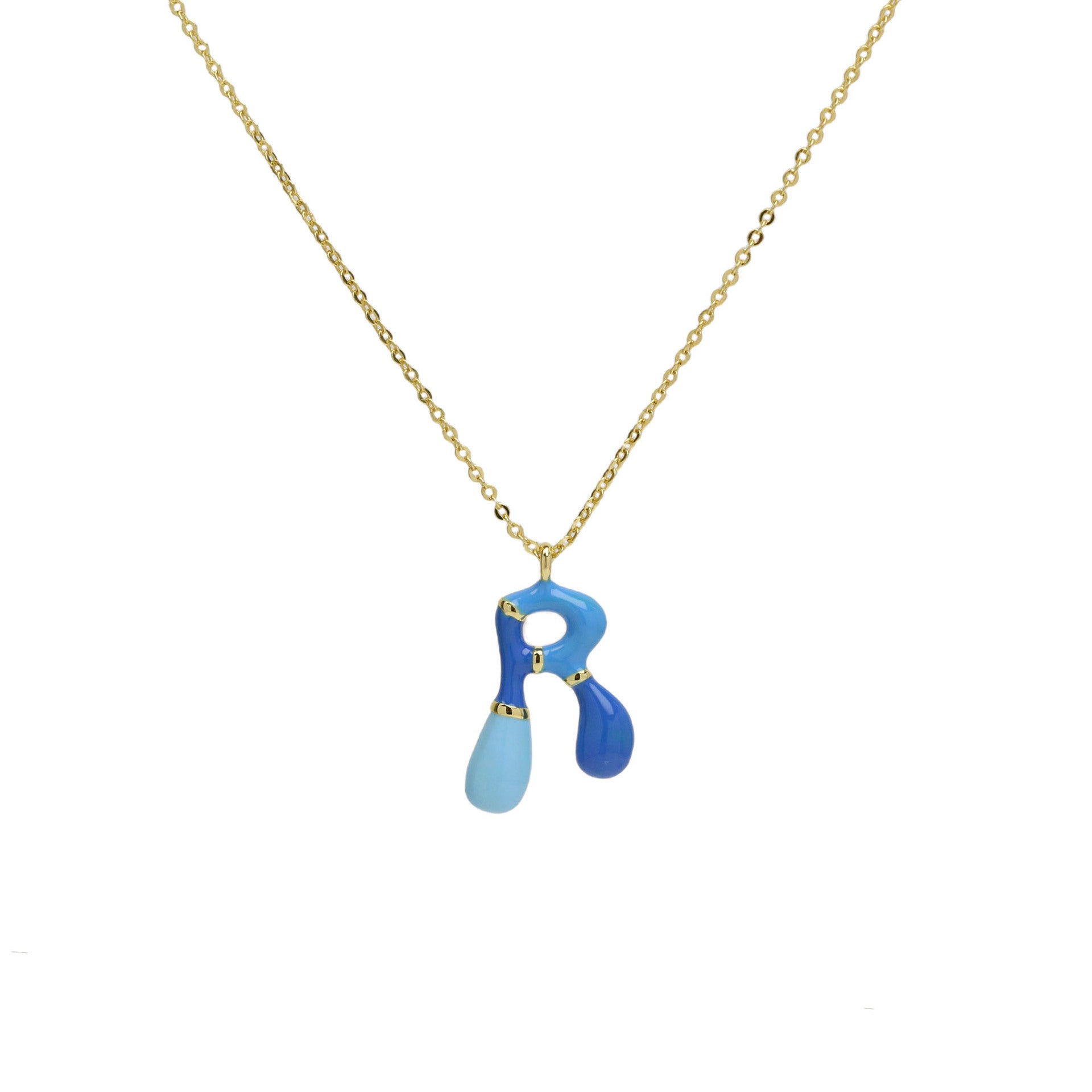 Esmae Bubble Initial Necklace - Necklace R [VVFI47IF]