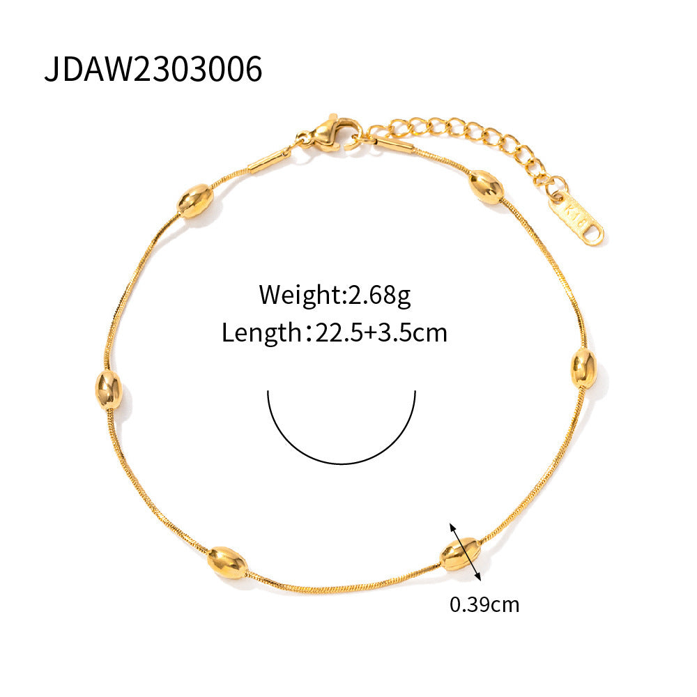 Lourdes Gold Cross Anklet - JDAW2303006 [WIZ9QBC6]