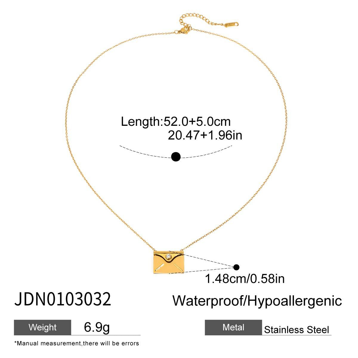 Cecily Letter Envelope Necklace - JDN0103032 [W822G39L]
