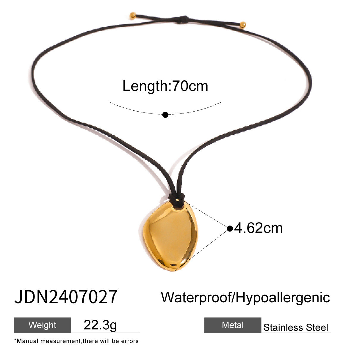 Ayva Asymmetric Pendant Necklace - JDN2407027 [4S2P8IGA]