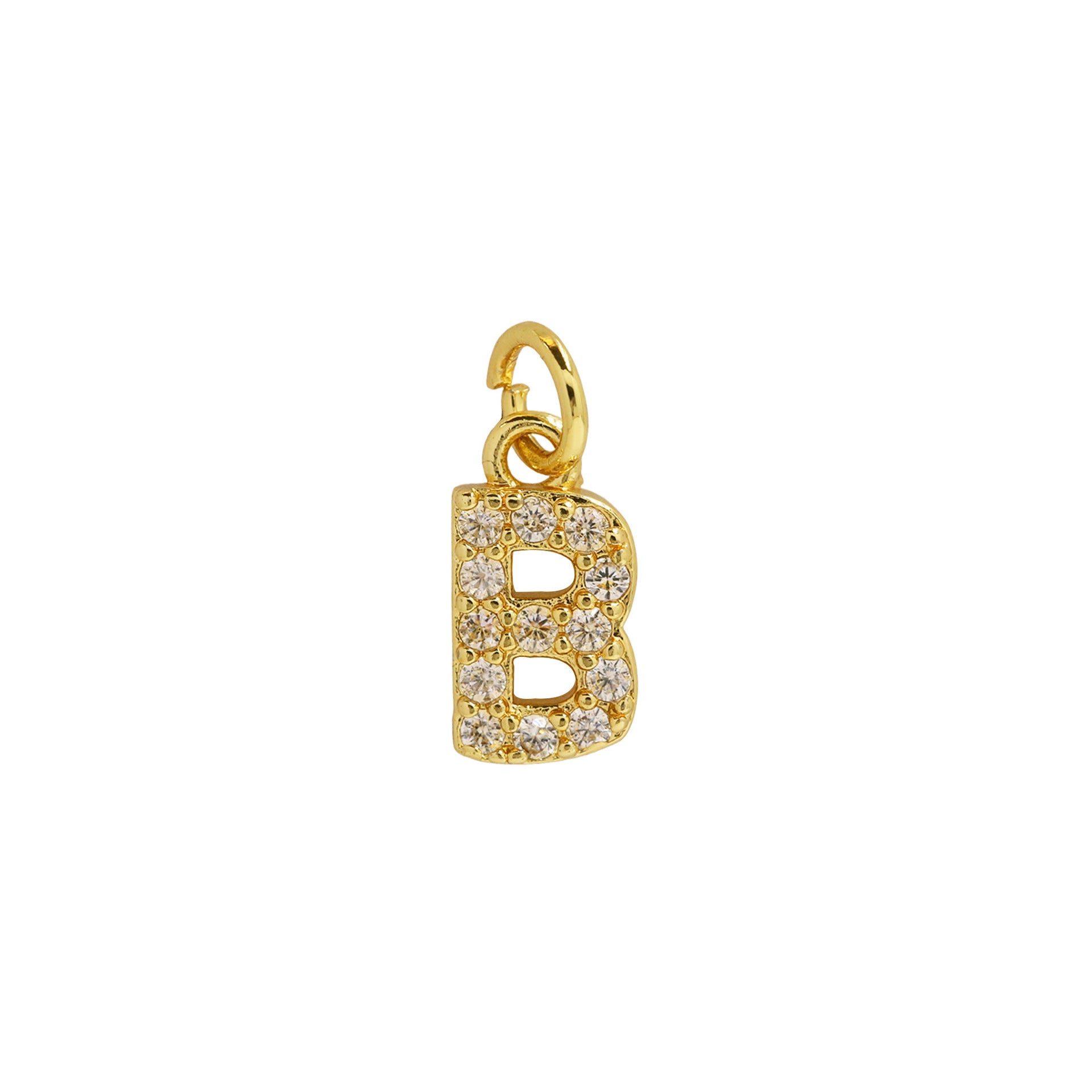 Leilah Zircon Initial Necklace - B [GP8KIFLZ]