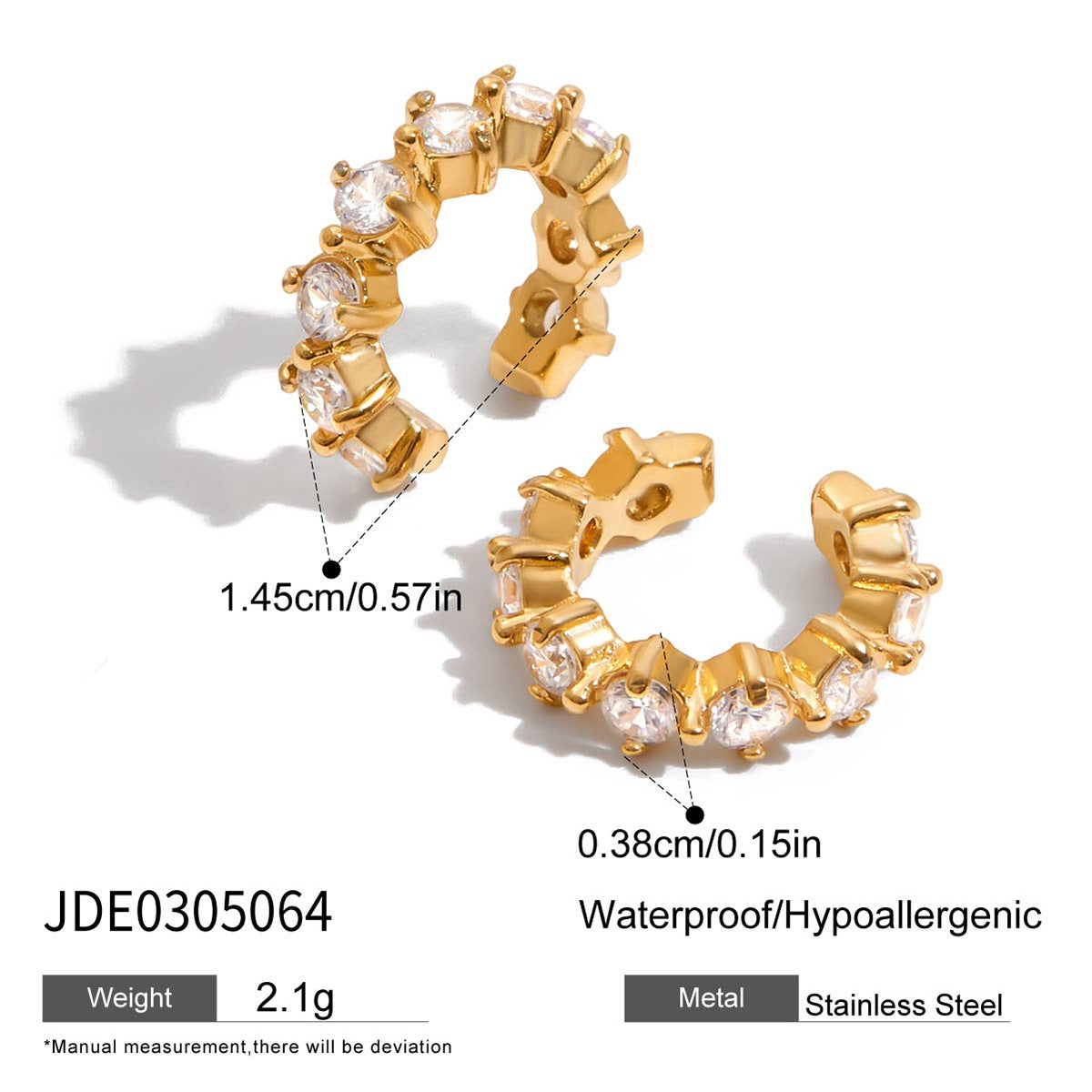 Skylie Rhinestone Sun Hoops - Product Code 064 [1ZICMFPR]