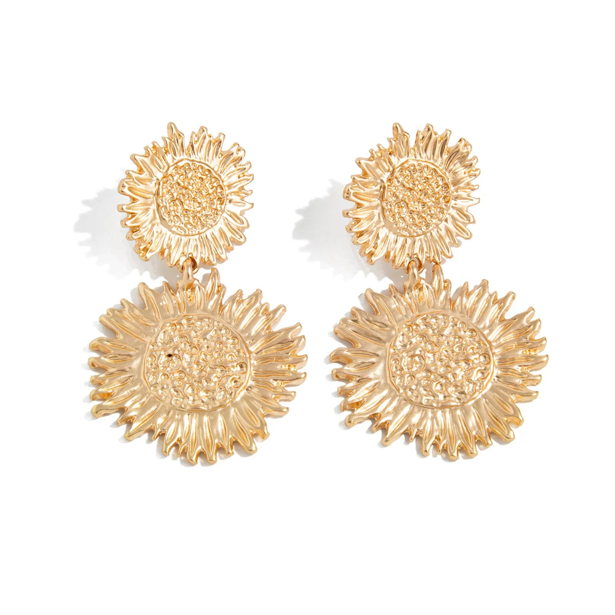 Keyara Sunflower Stud Earrings - Sunflower Gold