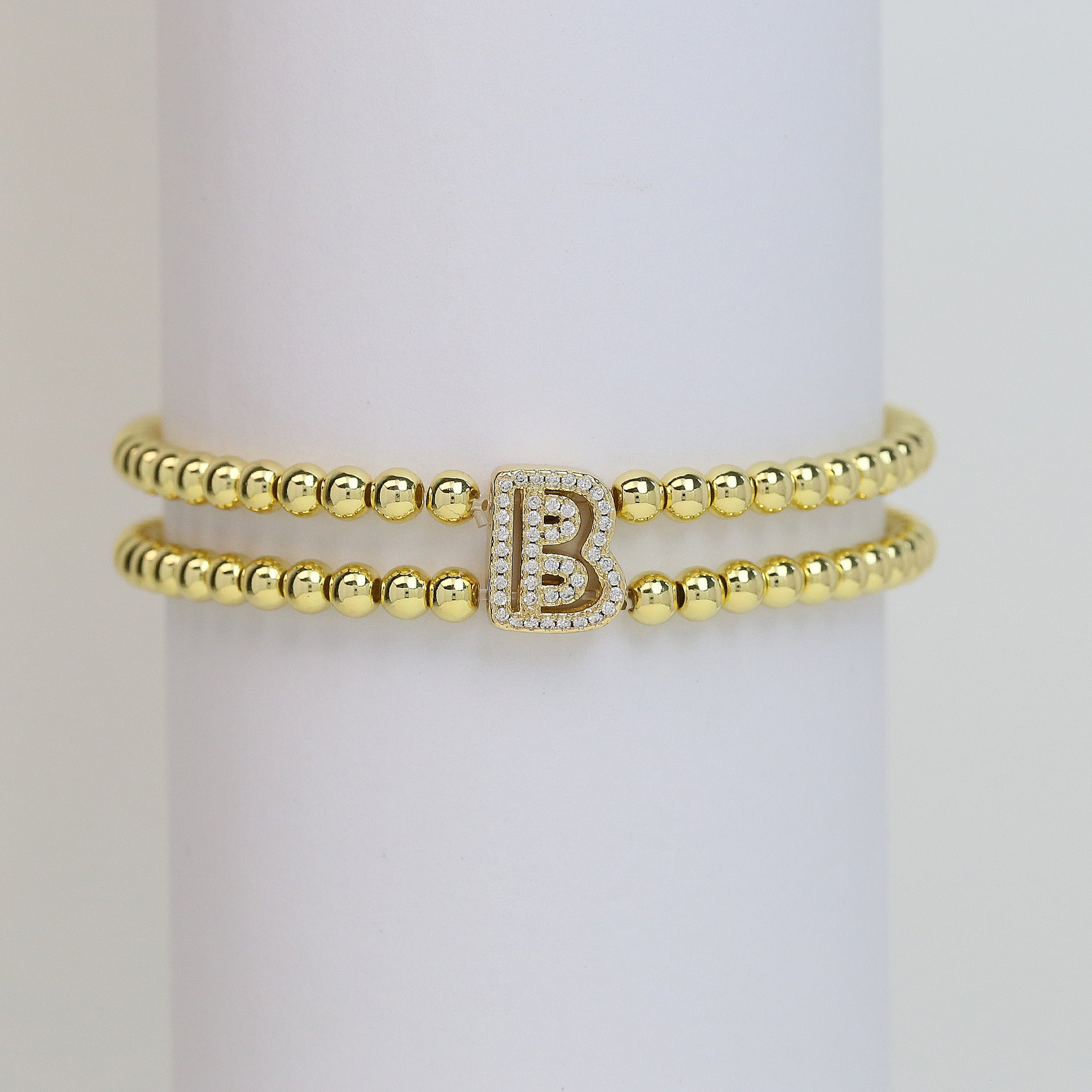 Alexandra Bubble Initial Bracelet - B [L39COFVQ]